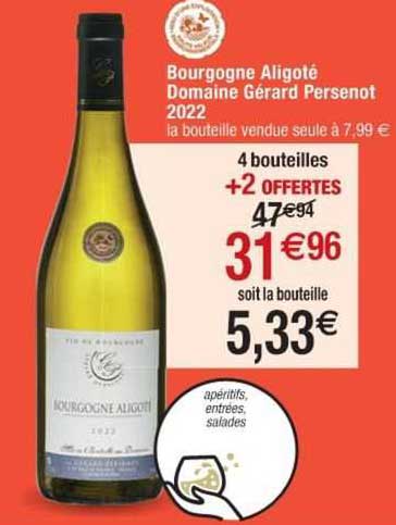 bourgogne aligoté domaine gérard persenot 2022
