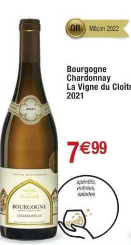 bourgogne chardonnay la vigne du cloître 2021