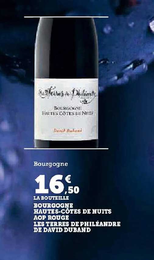 bourgogne hautes-côtes de nuits aop rouge les terres de philéandre de david duband