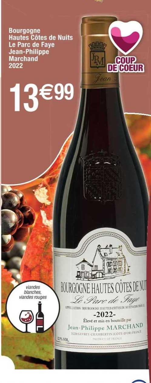 bourgogne hautes côtes de nuits le parc de faye jean-philippe marchand 2022