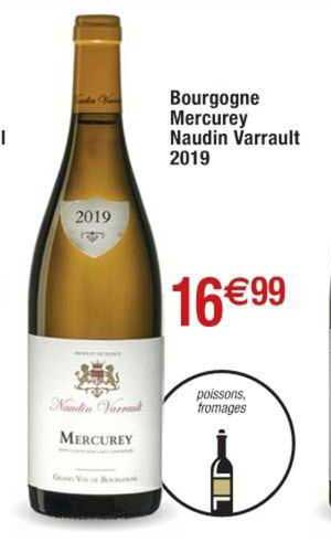 Bourgogne Mercurey Naudin Varrault 2019