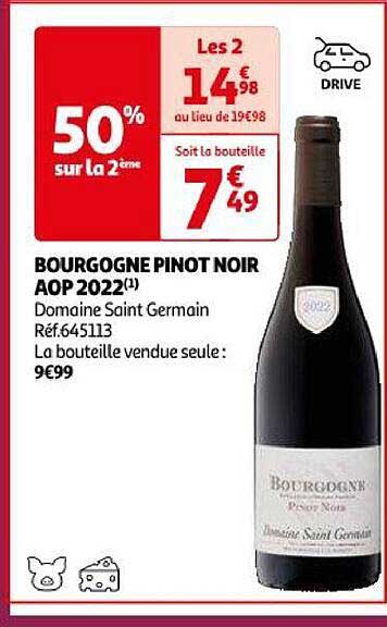 bourgogne pinot noir aop 2022 domaine saint germain