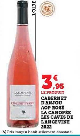 cabenert d'anjou aop rosé la canopée les caves de l'angevine 2022