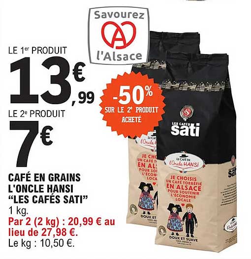 Café En Grains L'oncle Hansi "les Cafés Sati"