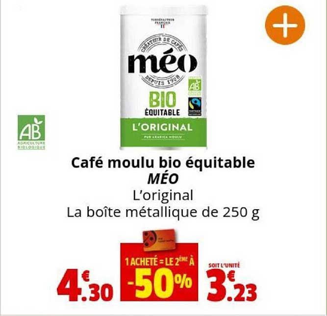 Café Moulu Bio équitable Méo