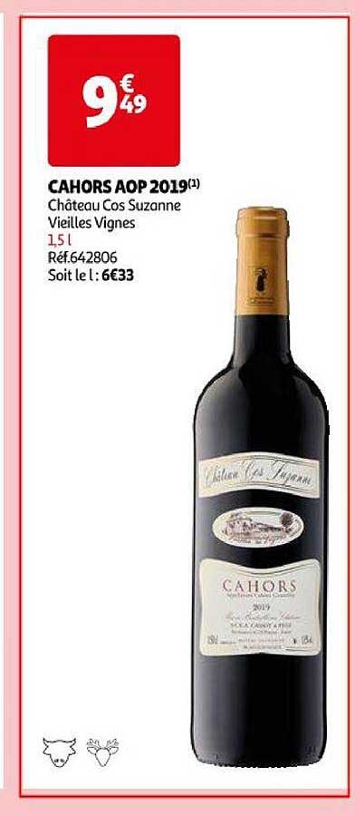 cahors aop 2019 château cos suzanne vieilles vignes