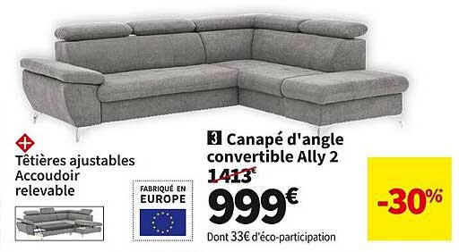 Canapé D'angle Convertible Ally 2