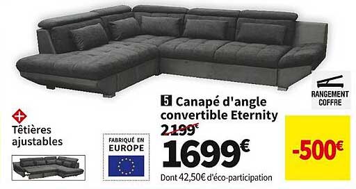 Canapé D'angle Convertible Eternity
