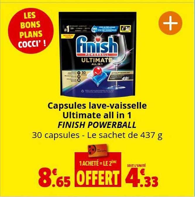 capsules lave-vaisselle ultimate allin1 finish powerball