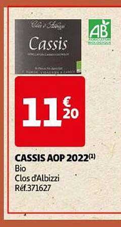 cassis aop 2022 bio clos d'albizzi