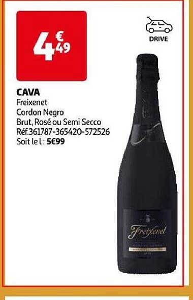 cava freixenet cordon negro brut, rosé ou semi secco