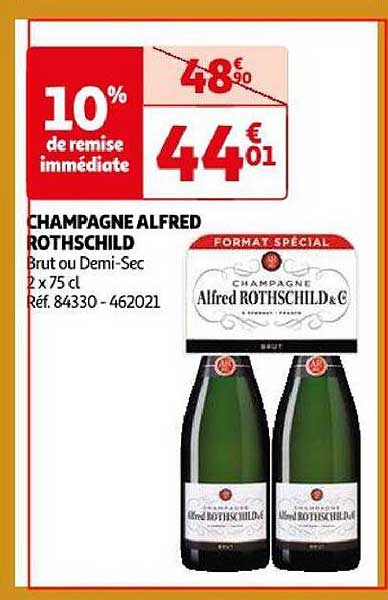 champagne alfred rothschild brut ou demi-sec