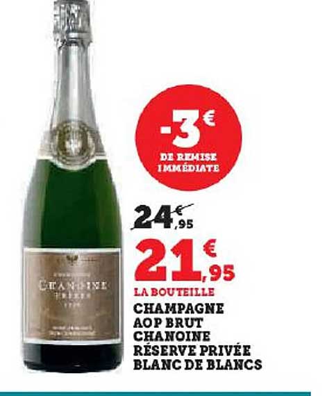 champagne aop brut chanoine réserve privée blanc de blancs