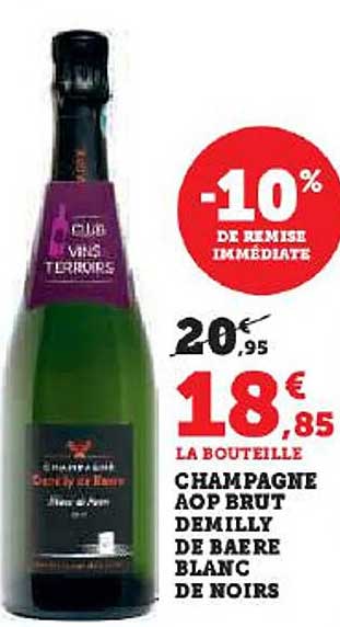 champagne aop brut demilly de baere blanc de noirs