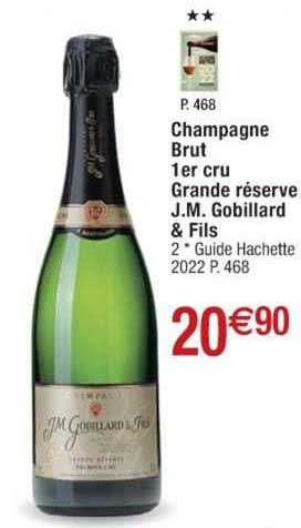 champagne brut 1er cru grande réserve jm gobillard & fils