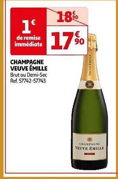 champagne veuve émille brut ou demi-sec