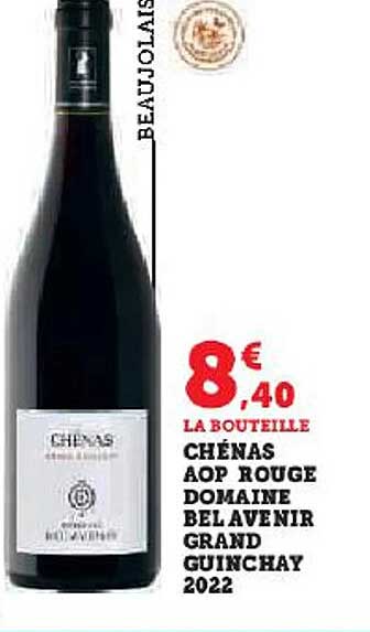 Chénas Aop Rouge Domaine Bel Avenir Grand Guinchay 2022