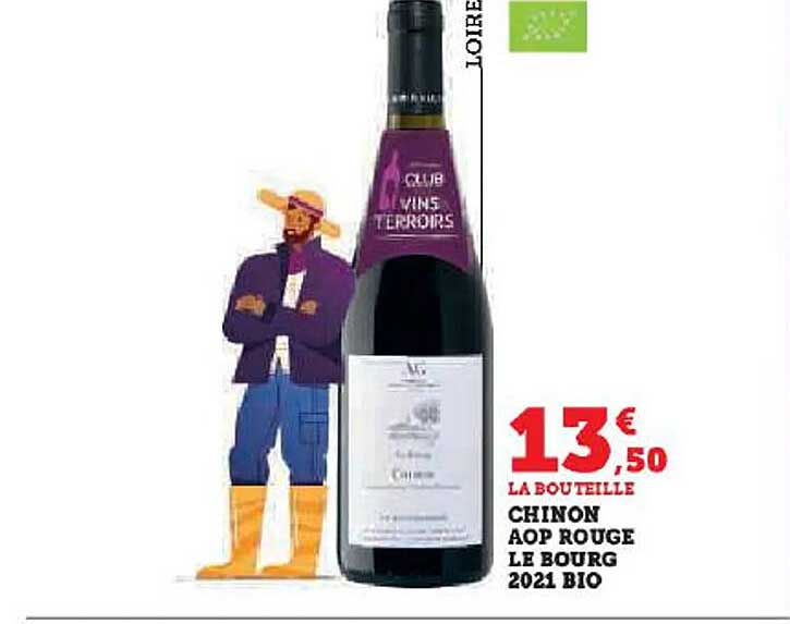 chinon aop rouge le bourg 2021 bio