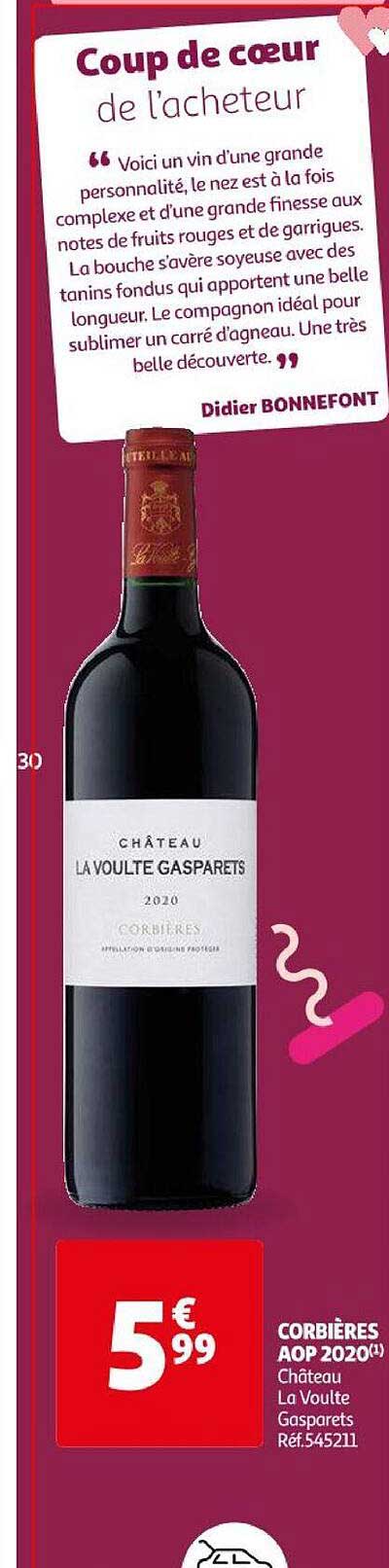 corbières aop 2020 château la voulte gasparets