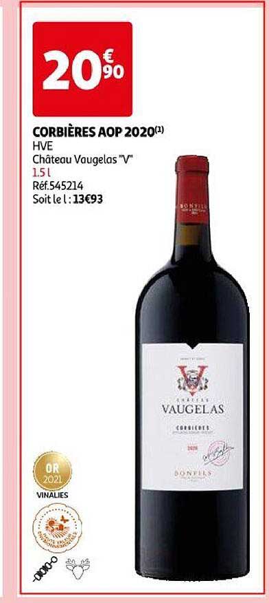 corbières aop 2020 hve château vaugelas "v"