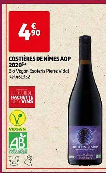 costières de nîmes aop 2020 bio végan esoteris pierre vidal