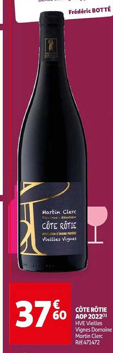 côte rôtie aop 2022 hve vieilles vignes domaine martin clerc