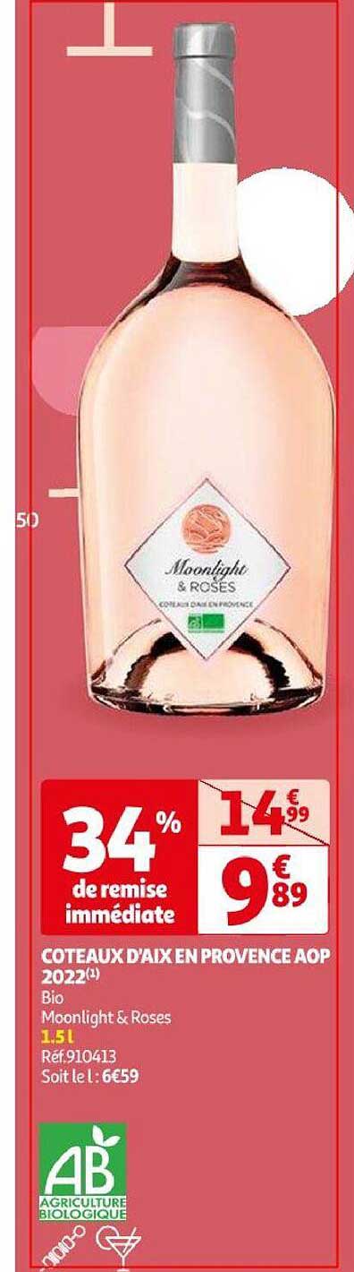 Coteaux D'aix En Provence Aop 2022 Bio  Moonlight & Roses