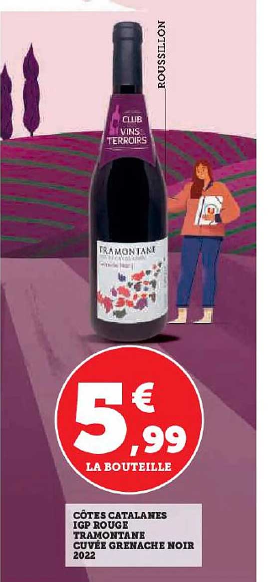 côtes catalanes igp rouge tramontane cuvée grenache noir 2022