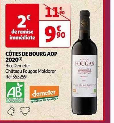 côtes de bourg aop 2020 château fougas maldoror
