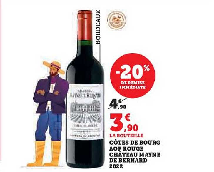 côtes de bourg aop rouge château mayne de bernard 2022