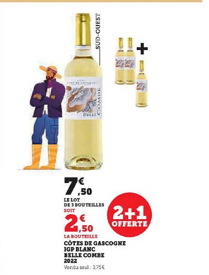 côtes de gascogne igp blanc belle combe 2022