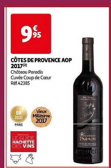 côtes de provence aop 2017 château paradis cuvée coup de cœur