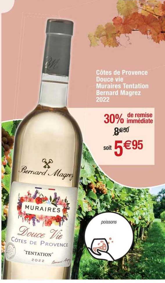 côtes de provence douce vie muraires tentation bernard magrez 2022