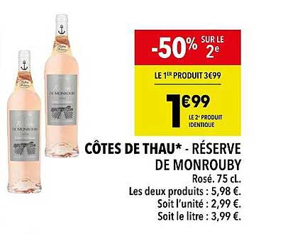 côtes de thau - réserve de monrouby