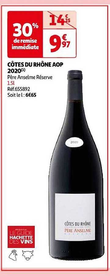 côtes du rhône aop 2020 père anselme réserve