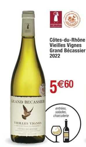 côtes-du-rhône vieilles vignes grand bécassier 2022