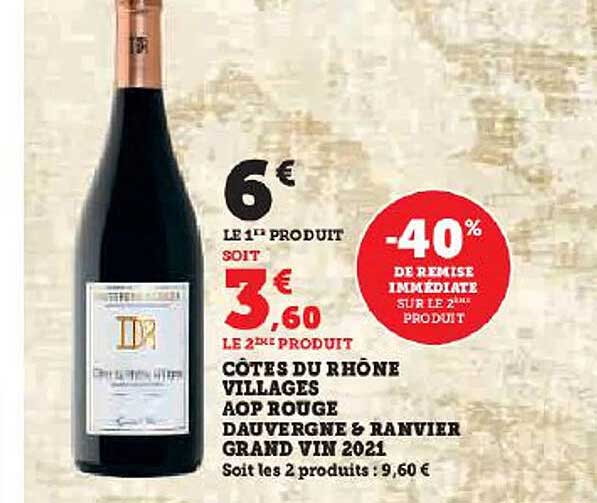 côtes du rhône villages aop rouge dauvergne & ranvier grand vin 2021
