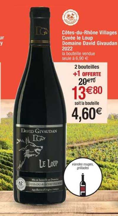 côtes-du-rhône villages cuvée le loup domaine david givaudan 2022