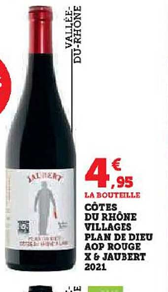 côtes du rhône villages plan de dieu aop rouge x & jaubert 2021