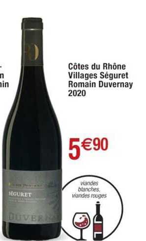 côtes du rhône villages séguret romain duvernay 2020