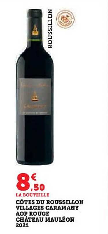 côtes du roussillon villages caramany aop rouge château mauléon 2021