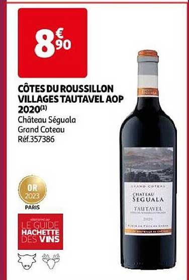 côtes du roussillon villages tautavel aop 2020 château séguala grand coteau