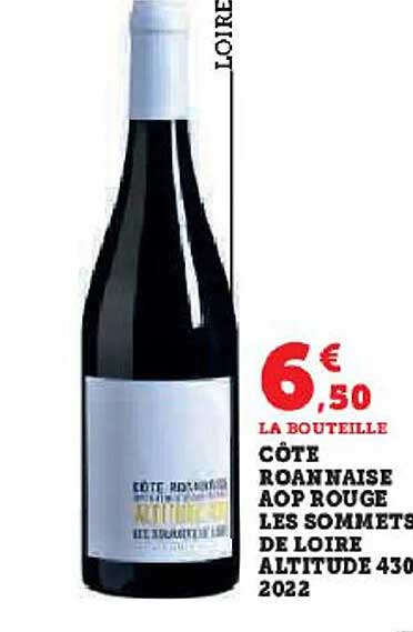 côtes roannaise aop rouge les sommets de lorie altitude 430 2022