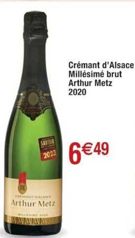 crémant d'alsace millésimé brut arthur metz 2020