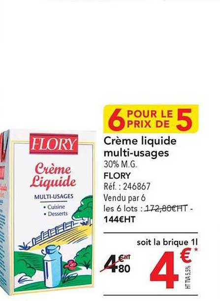 crème liquide multi-usages flory