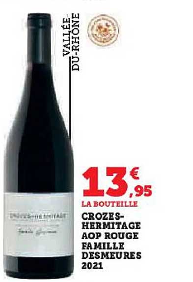 crozes-hermitage aop rouge famille desmeures 2021