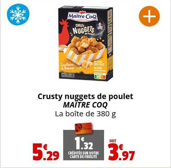 crusty nuggets de poulet maître coq