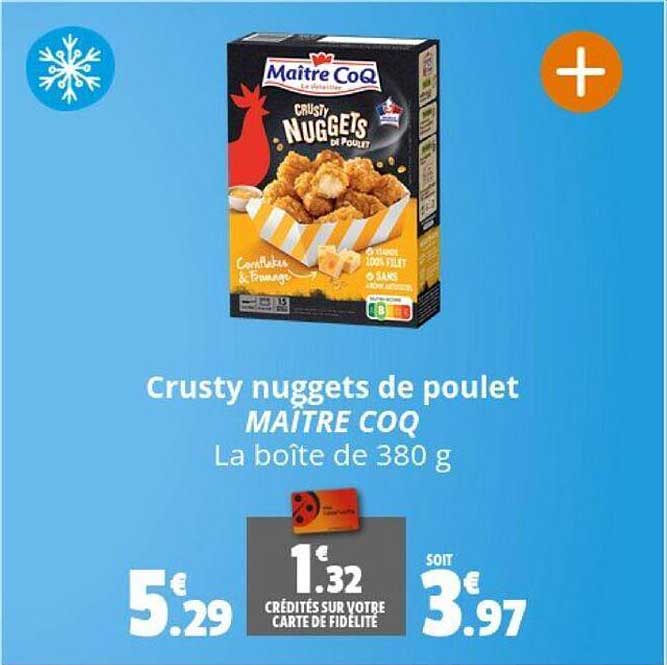 crusty nuggets de poulet maître coq