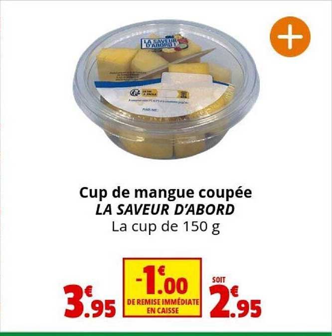 cup de mangue coupée la saveur d'abord