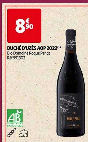 duché d'uzès aop 2022 bio domaine roque penat
